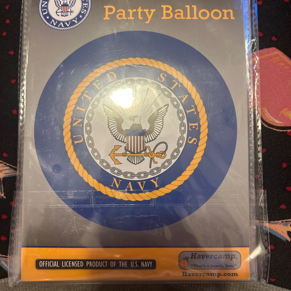 U.S. Navy Celebration Balloon - Blue and Gold